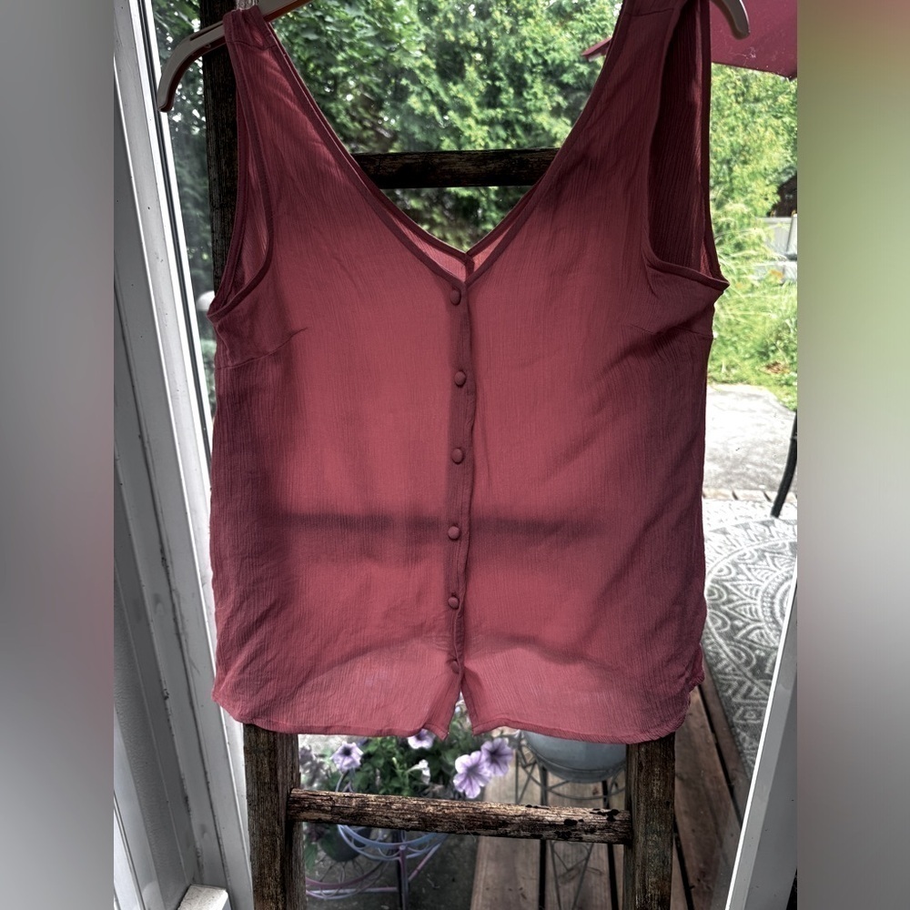 ASOS sleeveless blouse with buttons. Size Large